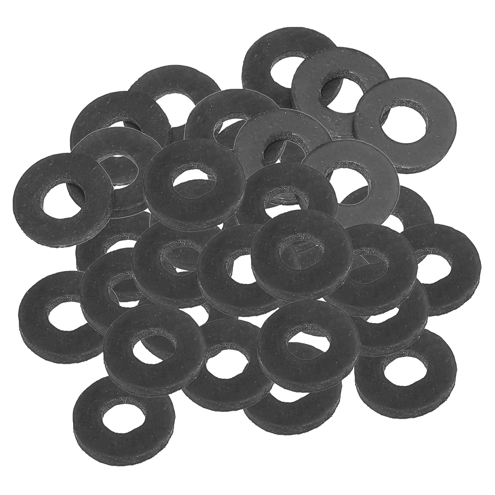 PATIKIL M5 Rubber Flat Washer, 120 Pack 5mm ID 13mm OD 1.5mm Thick Sealing Spacer Gasket Ring for Faucet Pipe Water Hose Fastener Bolt, Black