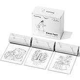 FaithTag 3 Rolls Self-Adhesive Glossy Thermal Printer Paper for FP31 & Other Mini Sticker Printers, 3.15-inch, 80mm X 3.5mm, 3-Rolls - White