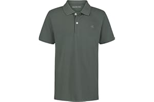 Calvin Klein Boys Short Sleeve Micro Pique Solid Polo, Button Closure, Soft & Comfortable