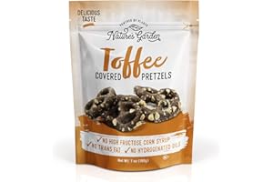 Nature's Garden Toffee Pretzels - No Trans Fat, Indulgent Snack, Chocolate Dipped Pretzels – 7 Oz Bag (Pack of 1)