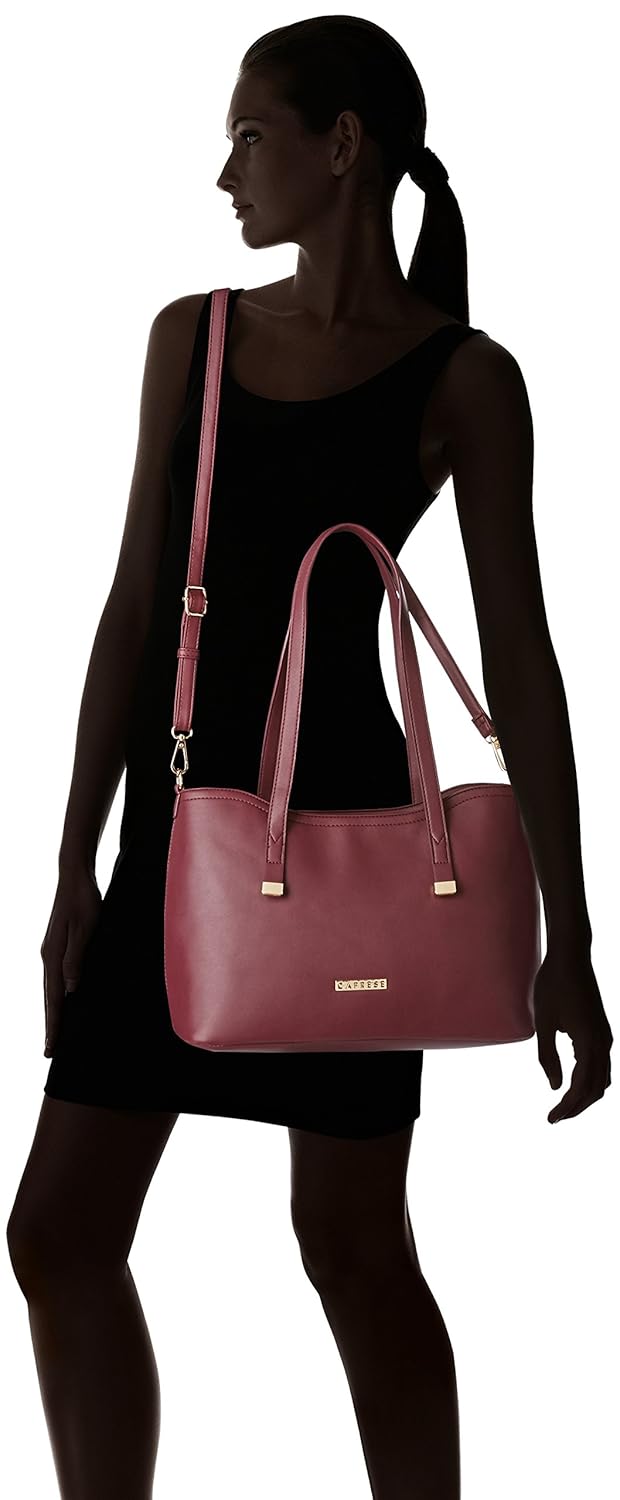 caprese shyla women's tote bag (burgundy)