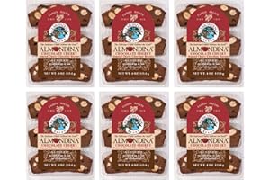 Almondina Almond Cookies, Chocolate Cherry Flavor, Dark Chocolate with Plump Cherries, Non-Dairy and Kosher Thin Cookies, Toasted with Natural Ingredients, Sweet and Crunchy Biscotti Snack, 4-Ounce Package (Pack of 6)