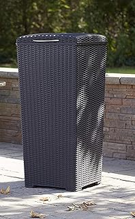 Amazon Com Nakshop Resin Wicker Garbage Can With Lid Exterior