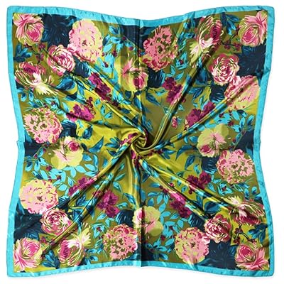 35" Satin Large Square Head Scarves - 4PCS Silk Like Neck Scarf Hair Sleeping Wr