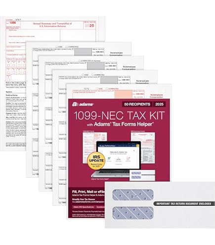Amazon.com : 1099 Misc Forms 2025 with Envelopes, 50 2025 1099