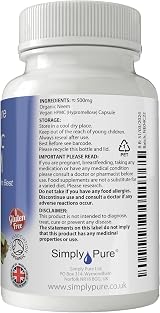 Simply Pure Neem Capsules 500mg 90 Vegan Organic Soil Association view 3