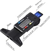 Nartel Tyre Tread Depth Gauge 0-25.4mm 1 inch LCD Display view 2