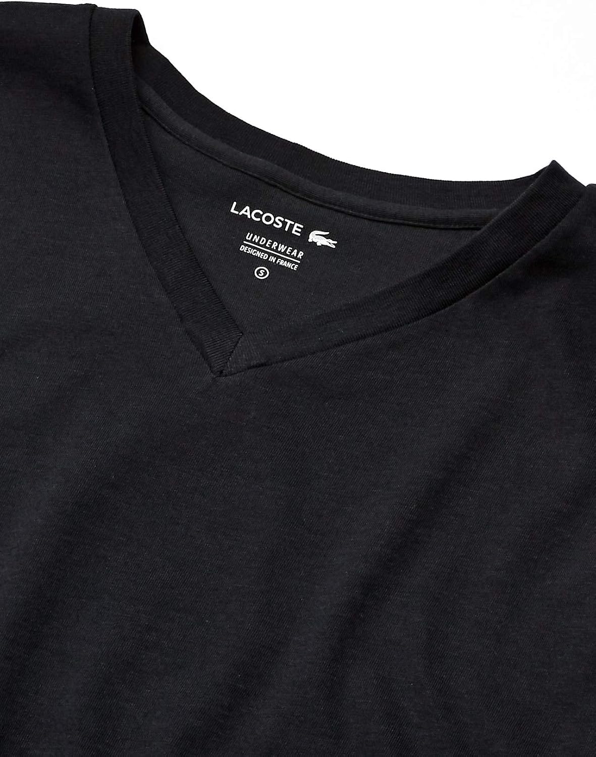 Lacoste Men's 100% Cotton V-Neck T-Shirt, 3 Pack at  Men’s Clothing store