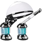 KINLITO 2-in-1 Hair and Face Steamer, Hair Steamer Humidifier for Deep Conditioning & Facial Steamer for Deep Cleaning, Tabletop Steamer with UV Ozone for Personal Care Use Home Spa Salon