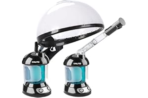 KINLITO 2-in-1 Hair and Face Steamer, Hair Steamer Humidifier for Deep Conditioning & Facial Steamer for Deep Cleaning, Tabletop Steamer with UV Ozone for Personal Care Use Home Spa Salon