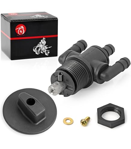 Amazon.com: Fuel Tank Valve Petcock 3 Way Straight Down & Knob NUT