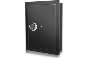Langger V Biometric Hidden Fingerprint Security Safe, In Wall Safe Between Studs. Size Upgrade (Black - 21"H x 4"D x 13.75"W)
