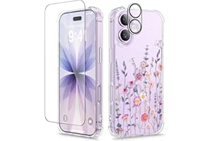 GVIEWIN Compatible with iPhone 17 Case 6.3" 2025, with Screen Protector & Camera Lens Protector, Shockproof Military Grade Dr