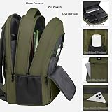 MATEIN Laptop Backpack 15.6 Inch Travel Rucksack Dark Green Anti Theft view 4