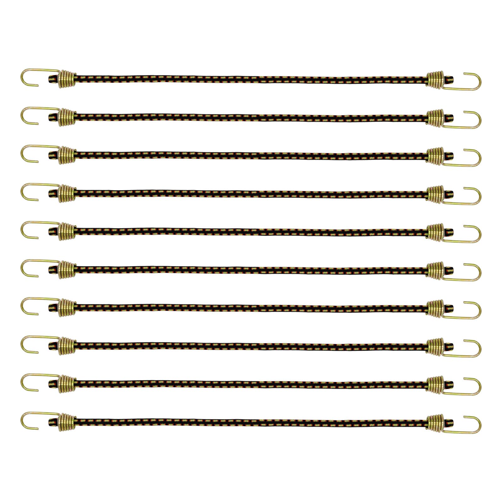 Bailinks 10" (25cm) Bungee Cords With Hooks, 10 Pack Mini-Rope Luggage Rope Bungee Straps,Bundle of Elastic Straps Fixed Elastic Rope, Elastic Safety Cord with Pull Hook (Colorful 2)