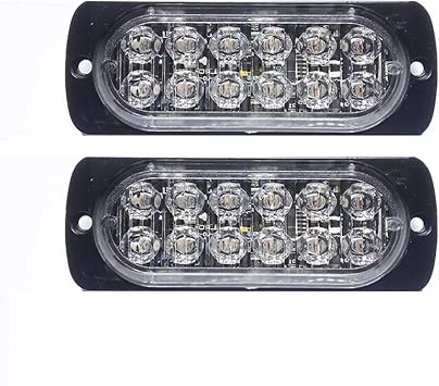 Linchview Coppia Di Luci Lampeggianti Frontali Per Automobili A Smd Led Alimentate Con Cc De 12