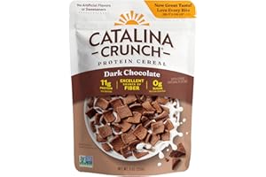 Catalina Crunch Protein Cereal - Sugar Free Breakfast Cereal with 11g of Protein - Gluten Free, Keto Friendly - Dark Chocolate - 9 oz. Bag (Pack of 1)
