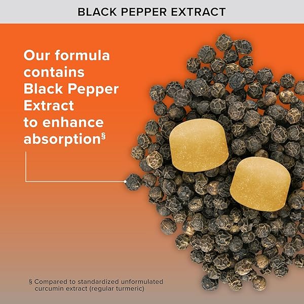QUNOL TURMERIC AND GINGER WITH BLACK PEPPER GUMMIES, TURMERIC CURCUMIN SUPPLEMENT, JOINT HEALTH SUPPORT GUMMY, 90CT GUMMIES