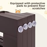 Yaheetech Wooden Dog Gate Indoor 4 Panels 91 cm H x 202 cm L Espresso view 7