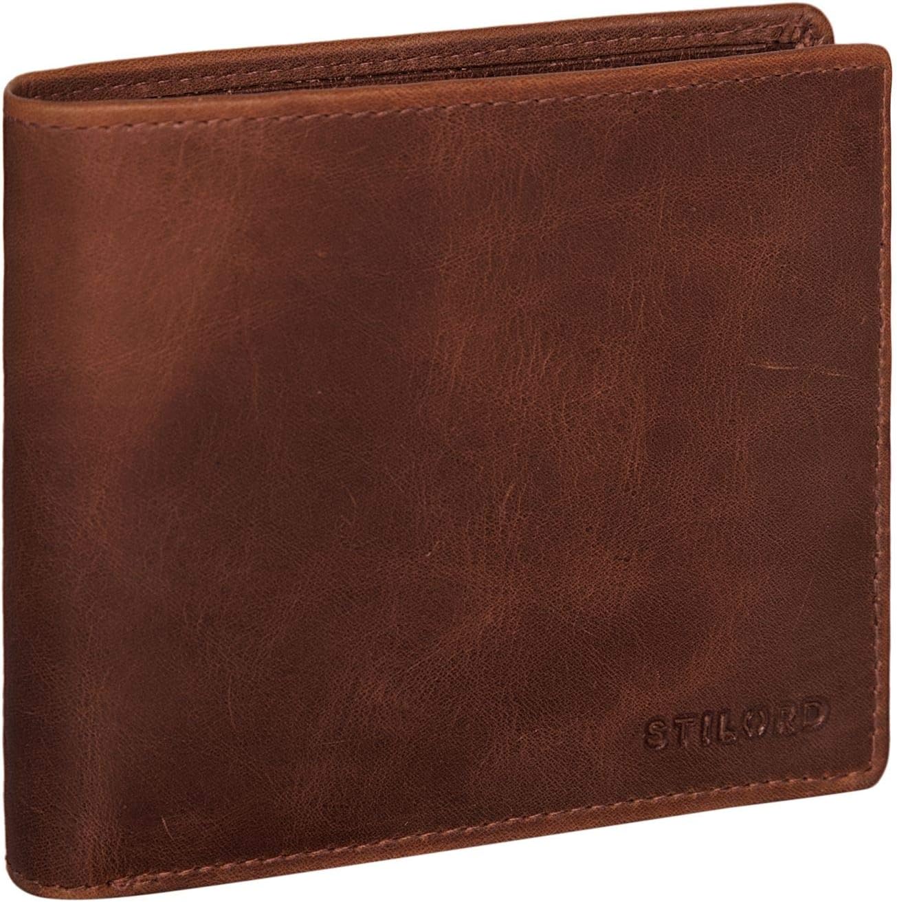 STILORD 'Lewis' Classic Leather Wallet for Men RFID Blocker Large Purse with Credit Card Holder and Coin Pocket Vintage Design