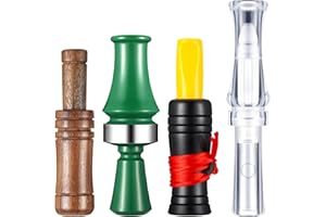 WinnerWhy 4 Pieces Duck Calls for Hunting Mallard Realistic Sounding Duck Call Decoys Whistle Game Outdoor Voice Loud Sound Call Hunting