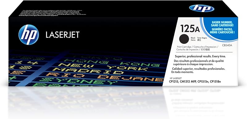 HP CB540A 125A Black Original LaserJet Toner Cartridge Single Pack 2200 Pages