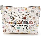 XYZONE Occupational Therapy Gifts,Therapist Occupational Therapy Makeup Bag Zipper Pouch Travel Toiletry,Therapist Gifts,Ot Gifts,Gifts For Occupational Therapy, white