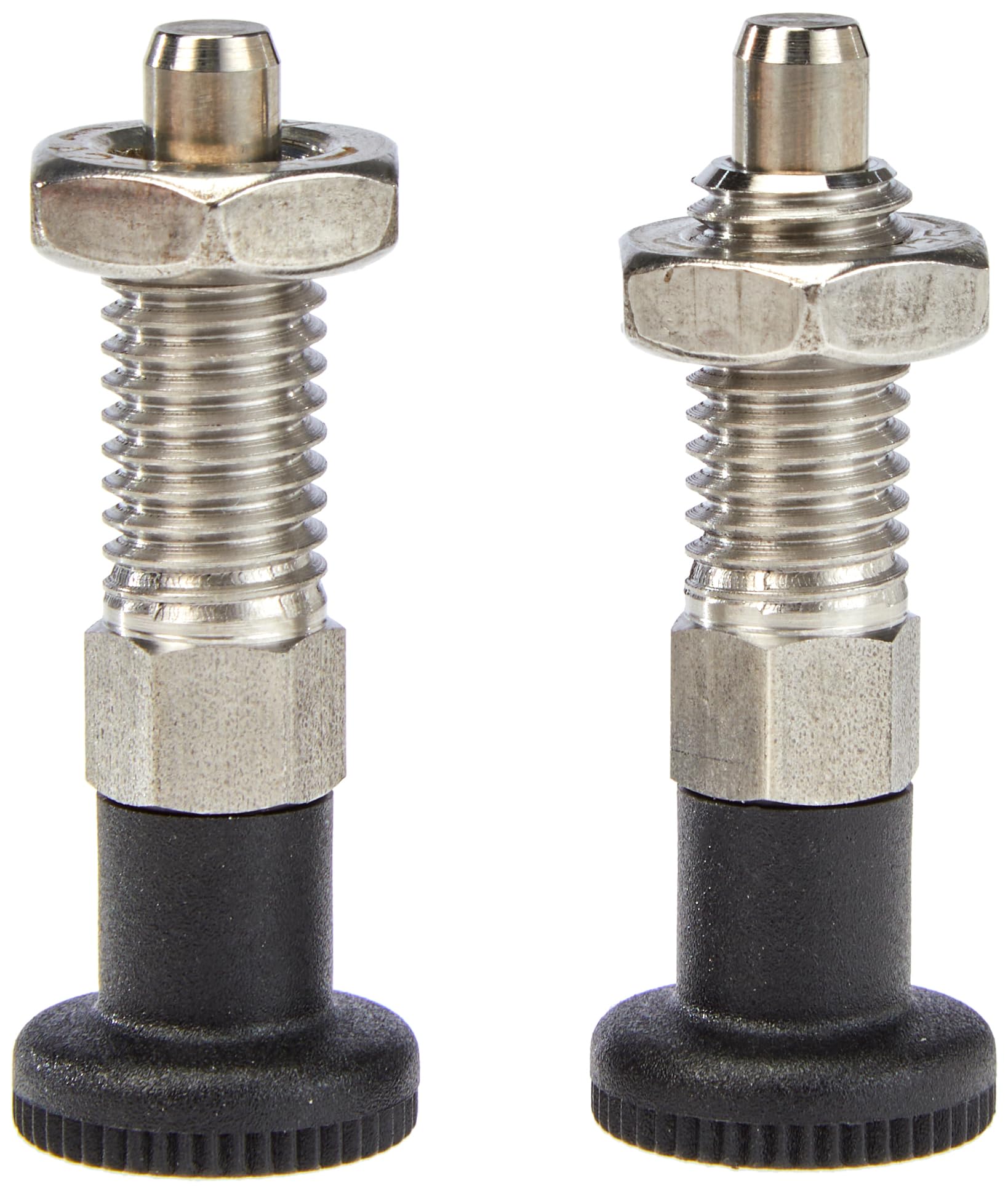 Ganter Standard Elements, Locking Bolts, GN 717, Bolt Diameter: 0.25 inch, Stainless Steel, 2pcs, Silver, GN 717-6-M10-BK-NI