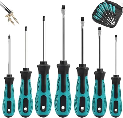 YUFANYA 7pc Screwdriver Set Magnetic CRV Heavy Duty Chrome Vanadium