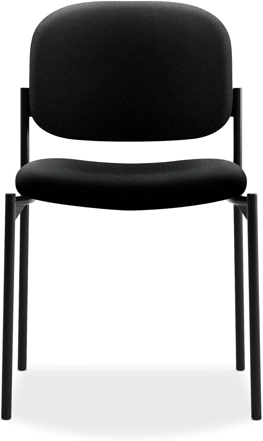 HON Scatter Armless Stacking Guest Chair, in Black (HVL606): Furniture & Decor