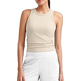 G4Free Workout Tank Tops for Women Slim Fitted Racerback Ribbed Athletic Gym Yoga Tanks Summer Casual