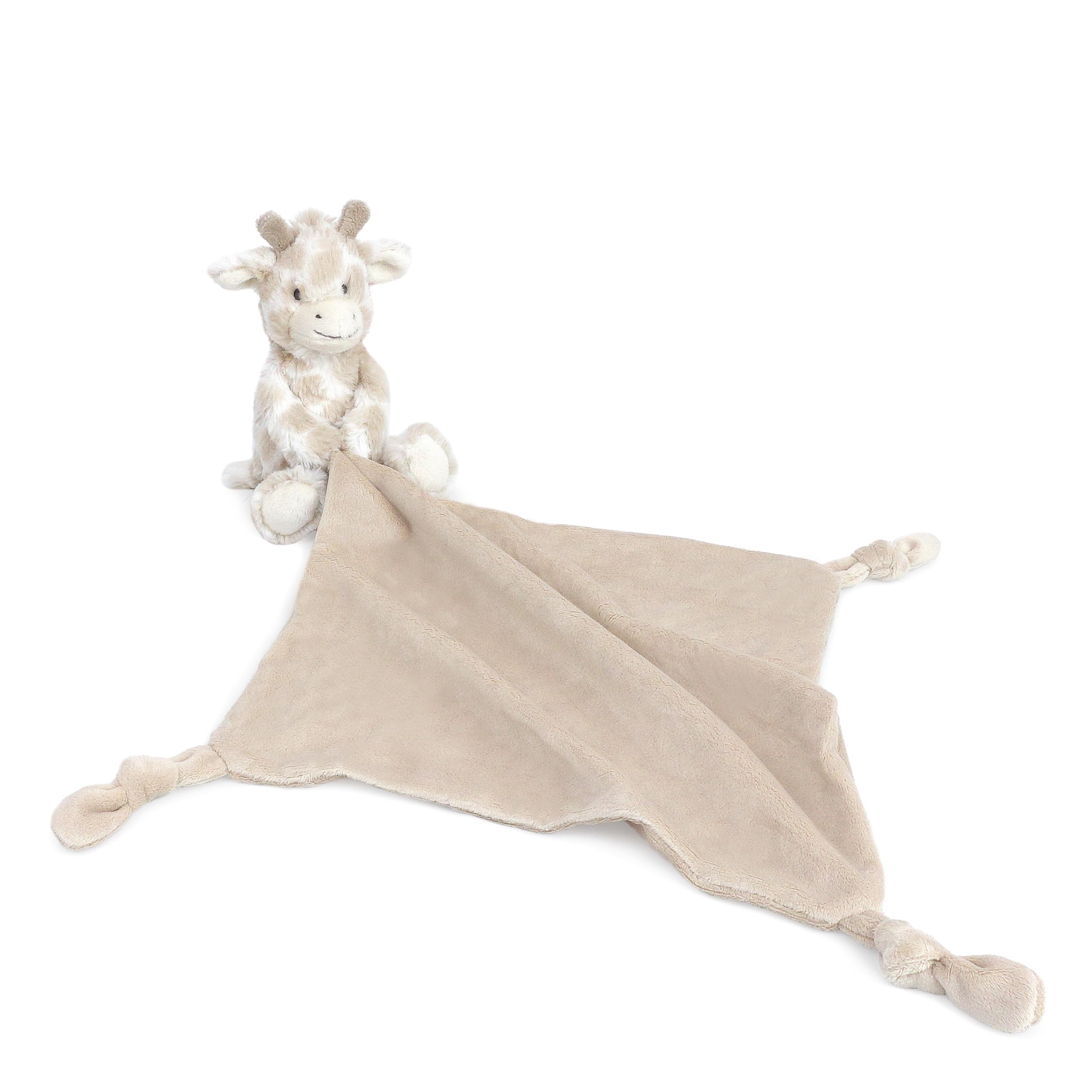 MON AMI Gentry Giraffe Security Blanket 13.5"/34cms | Knotted Baby Blanket with Plush Toy | Soft Comforter for Newborn, Infant & Toddler