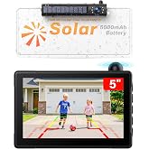 Xroose Solar Wireless Backup Camera with 1080P Monitor 2 Min Easy Install | Auto On Off,Adjustable Wide Angle Reverse Camera,Anti-Theft,Split Screen,IP69K Waterproof Backup Camera for Car,SUV,Truck