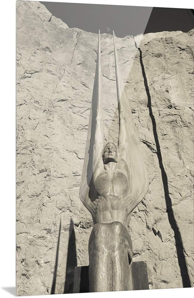 GREATBIGCANVAS Low Angle View of a Statue at a Dam, Boulder City, Hoover Dam, Nevada High Definition Acrylic W.