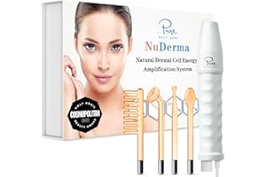 Pure Daily Care NuDerma Handheld Skin Therapy Wand Machine w/Neon – Anti-Aging - Skin Tightening - Wrinkle Reducing - Dark Circles – Clarifying - Hair & Scalp Stimulator