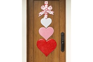 XYLOLFSTY Valentine's Day Door Hanger Metal Heart Door Decor Wall Hanging Decorations for Valentine’s Day Holiday Wedding Indoor Outdoor Decoration Gift Ideas