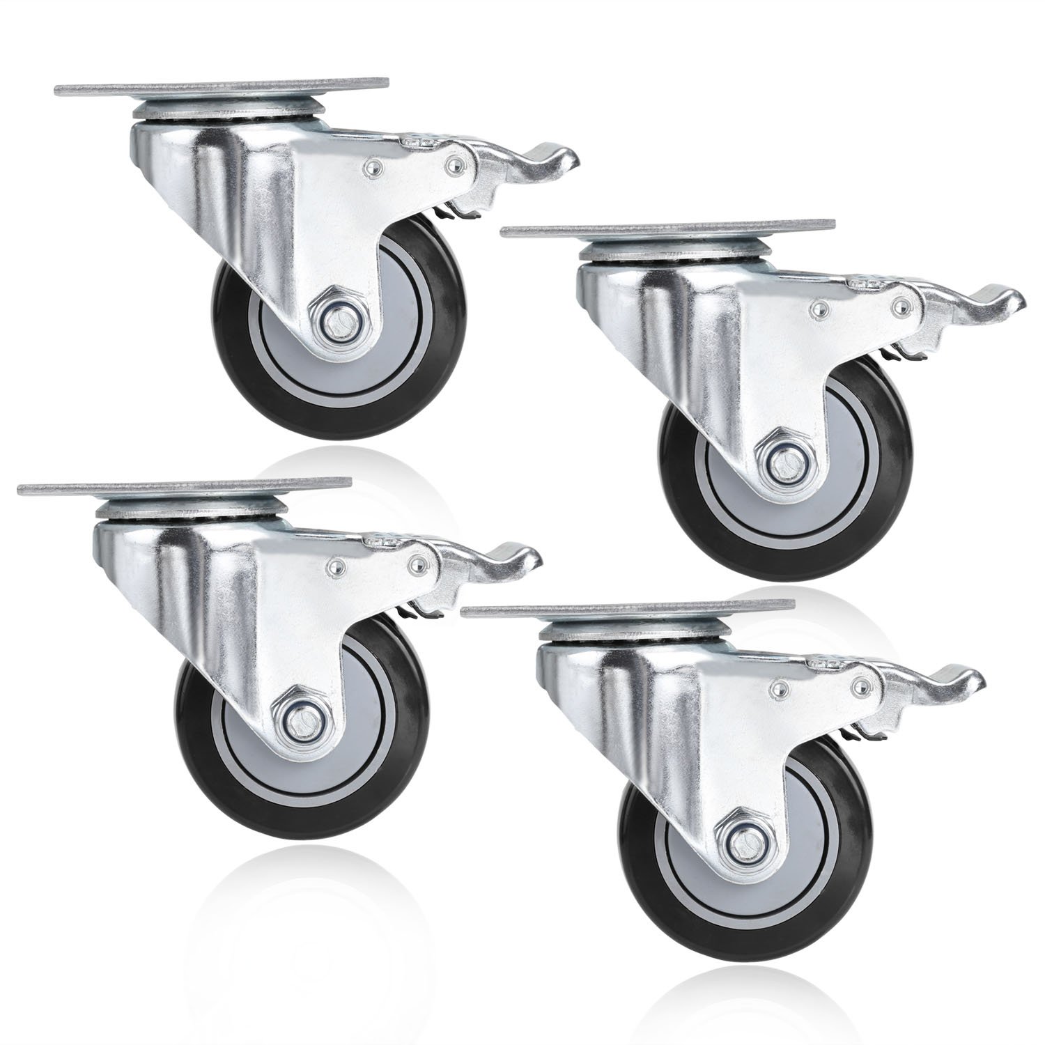 BATHWA plate casters, PVC, 75 mm