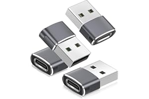 USB to USB C Adapter, USB C Female to USB A Male Adapter, Type C Converter Charger for iPhone 17 Pro Max, 16 15, Apple Watch 