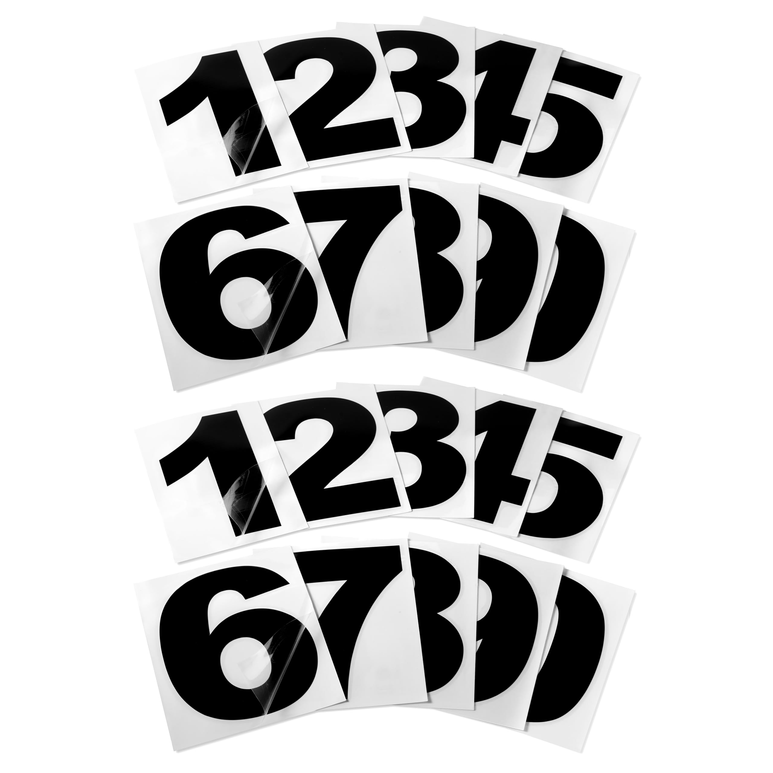 Photo 1 of Black Vinyl Numbers 6 Inch 0-9 (2 Sets) - Weatherproof Decals for Outside Mailbox, House Address, Door, Vehicle. Peel and Stick Adhesive Number Stickers (Arial)