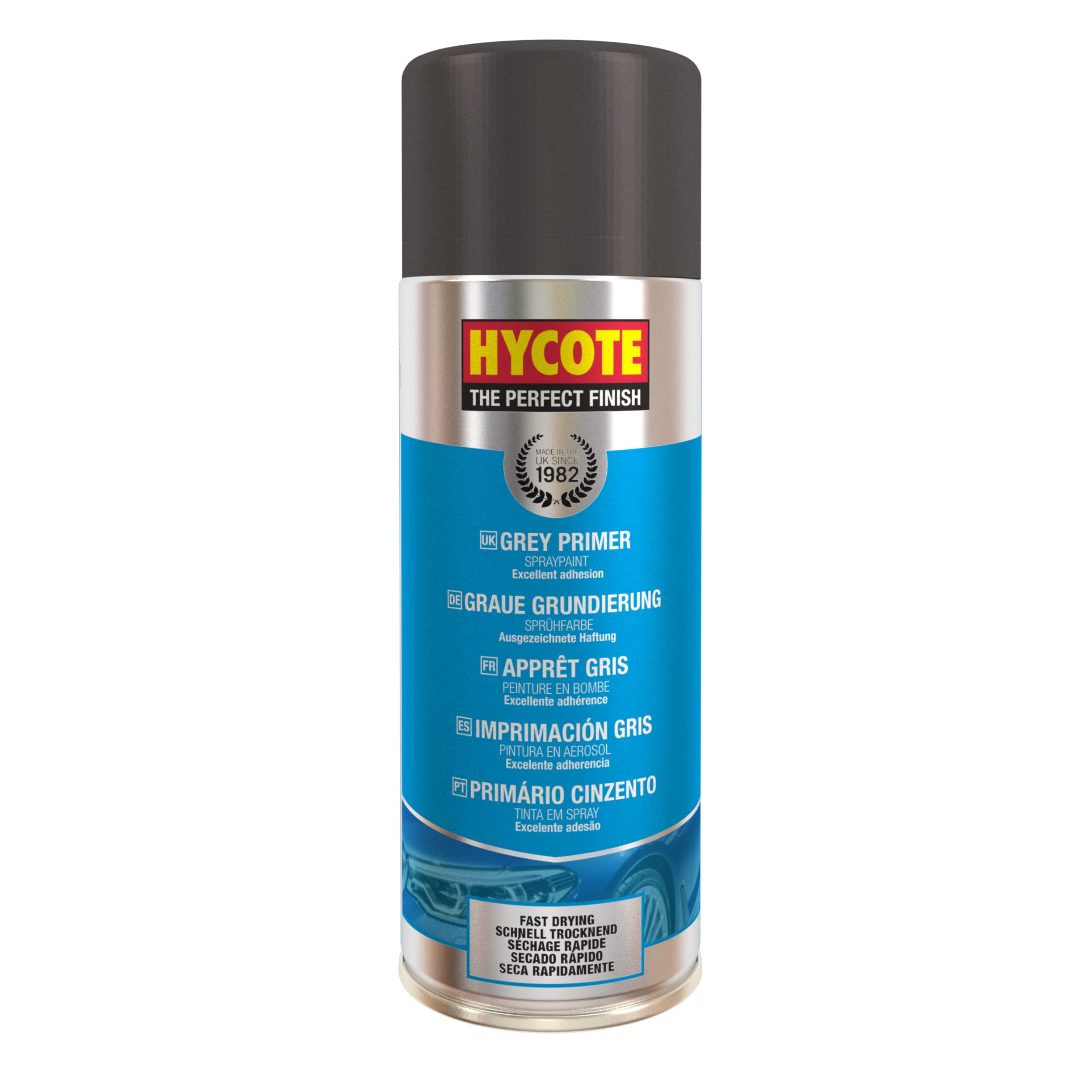Hycote Fast Drying Aerosol Car Spray Paint, Grey Primer, 400 ml