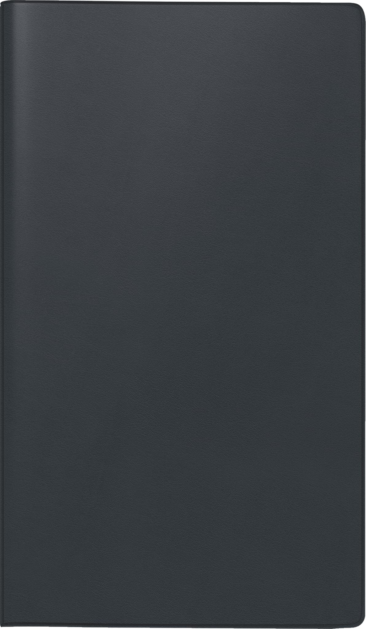 BRUNNEN Pocket Diary Model 755 (2025), 2 Pages = 1 Week, A6 Landscape, 144 Pages, Leather Cover, Black