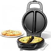 SugarWhisk Flip Omelette Maker Electric, Omelette Pan Nonstick for 2 Individual 6.5" Omelets, Cooking Gadgets for Home, Omelet Maker with Ceramic Coating, Graphite
