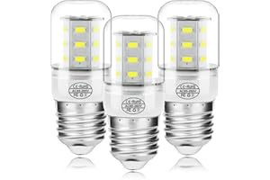 BOGDA Refrigerator LED Light Bulb KEI D34L Refrigerator Bulb Light Replacement Fit for Frigi-daire Ken-More Fridge -3 Packs (3.5W 85V-265V E27 2700K White Light)