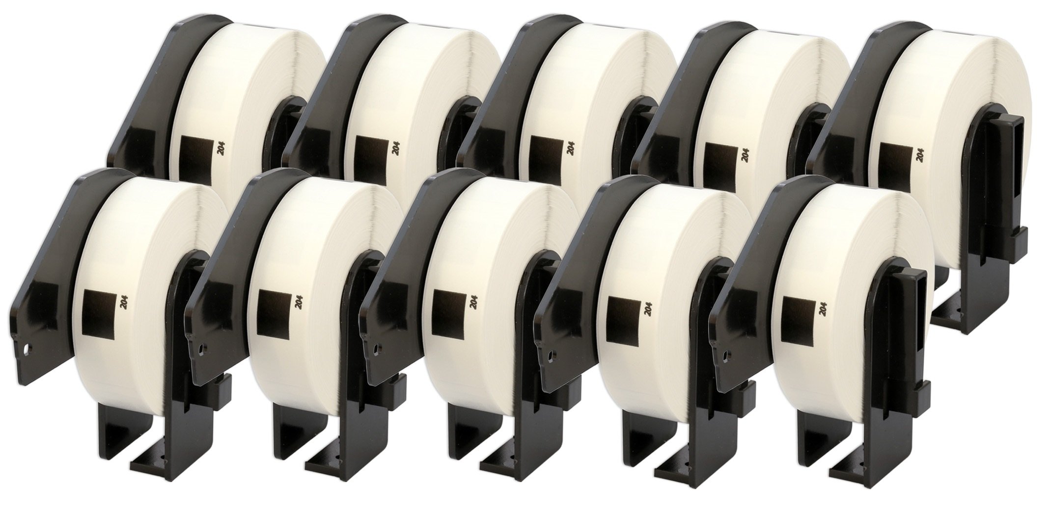 10 Compatible Rolls DK11204 DK-11204 17mm x 54mm Address Labels for P-Touch QL-500 QL-550 QL-570 QL-700 QL-800 QL-810W QL-820NWB QL-1050 QL-1060N QL-1100 QL-1110NWB (400 Labels per Roll)