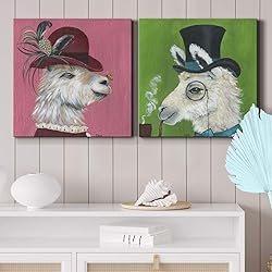Renditions Gallery Llama and Bee Wall Art, Premium