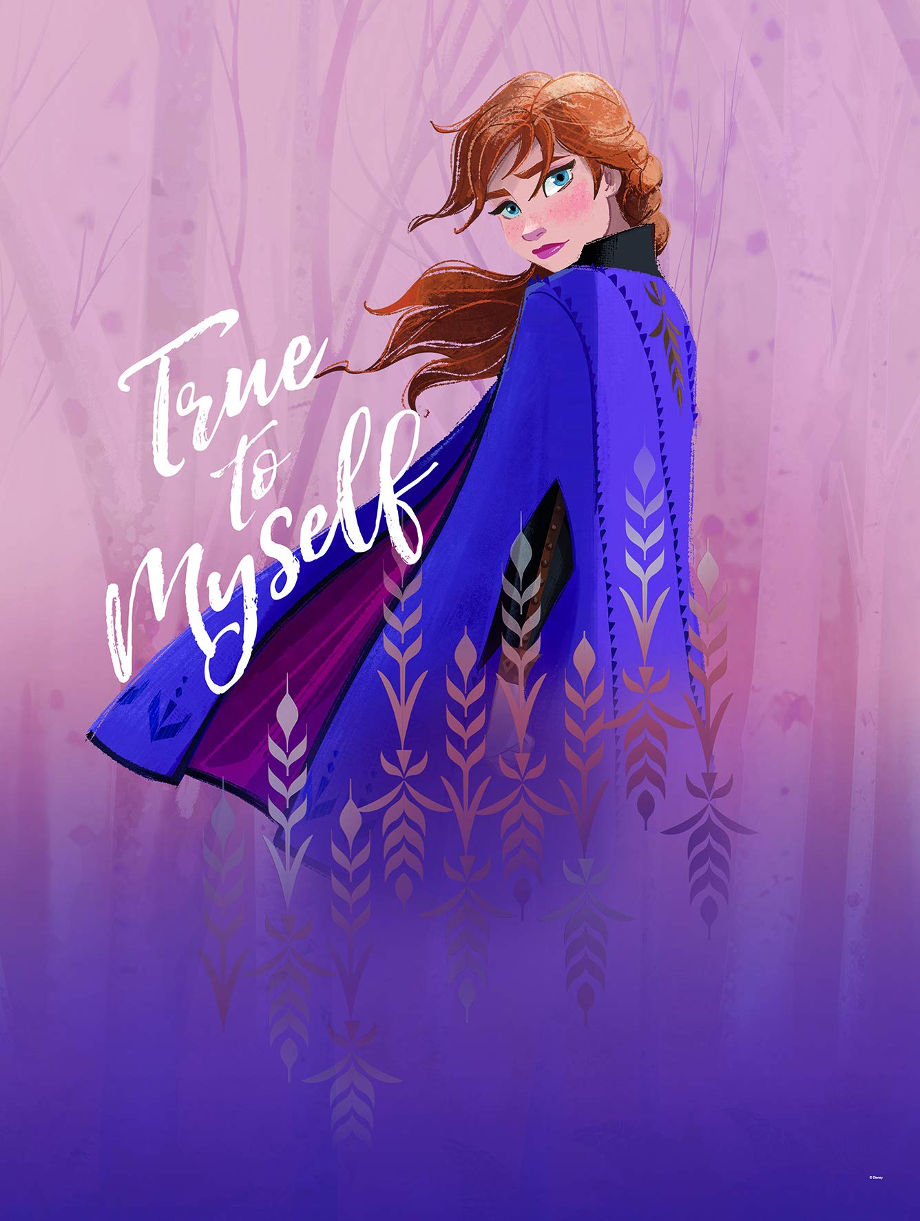 Komar Disney Wall Picture Frozen Anna True to Myself Nursery Baby Room Decoration Art Print Without Frame Available in 3 Sizes, Colourful, WB076-30x40 โ image 1