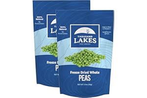 Thousand Lakes Freeze Dried Vegetables - Whole Peas 2-pack 3.5 ounces (7.0 ounces total) | No Salt Added