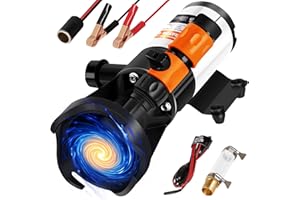 RVRAYS Macerator Pump for RV Water Pump 12v, 12GPM Quick Self-Priming Sewage Chopper Pump with Portable Storage Dump Buddy RV Waste Management Device Kit Waste Water Pump (RV Pump)