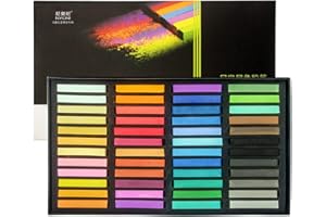 BRUSARTH Non Toxic Soft Pastel Chalk Set for Professional Artist - 48 Colors Square Chalk Pastel for Drawing, Blending, Layering, Shading, Art Supplies for Kids, Beginners, Students, Experienced Artists