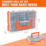 ValueMax 55 Pcs Drill Bit Set HSS Masonry Spade Screwdriver Multi-Material Case view 8